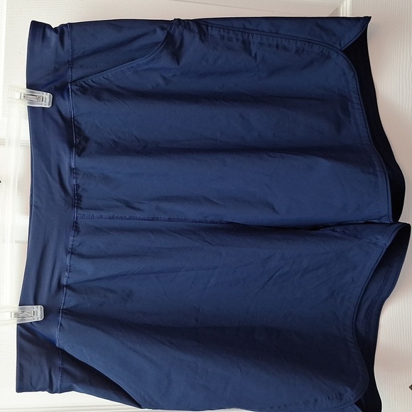 Womens Lands End solid blue pockets plus size shorts 24W - Picture 1 of 3